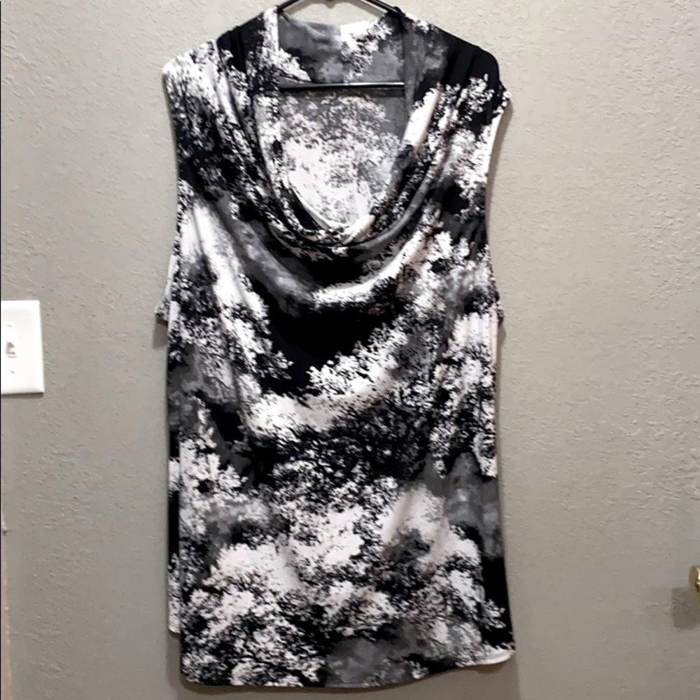 Sleeveless cowl-neck blouse like new